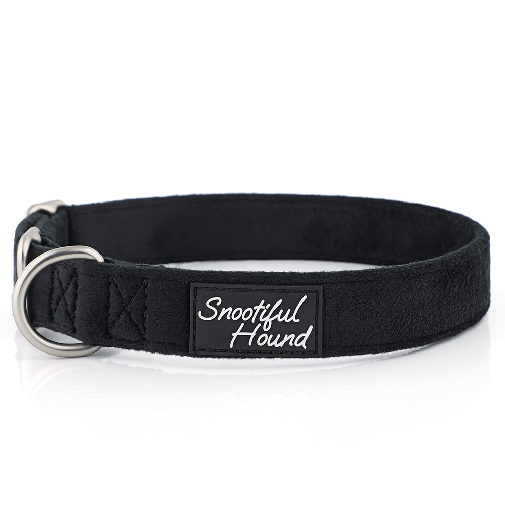 Velvet House Collar For Greyhounds & Whippets - Buckleless & Comfortable