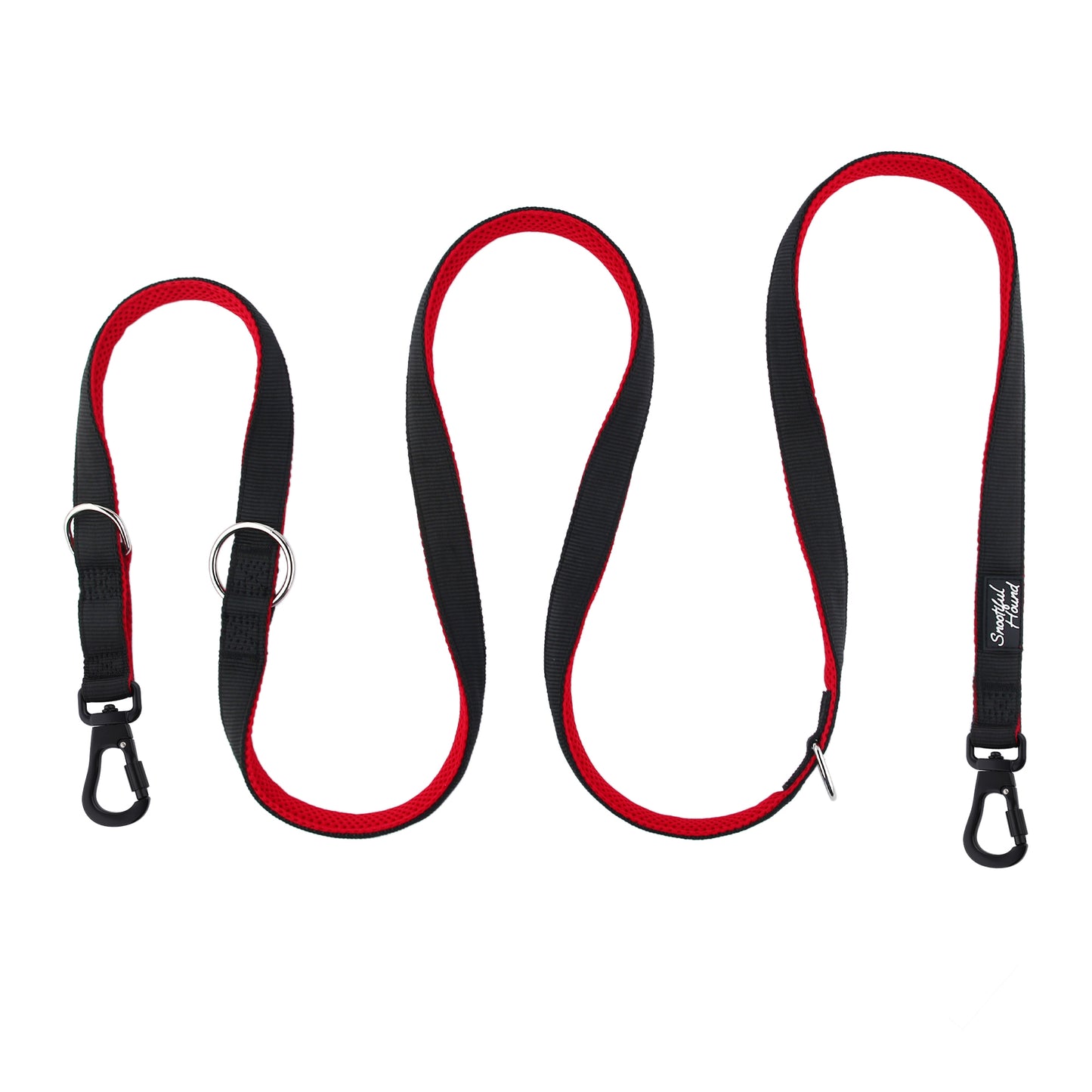 Secure Double Ended Dog Lead With Carabiner Locking Clips - Ideal for Training