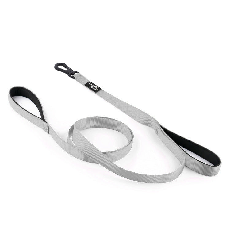 Secure Double Handle Dog Lead - Two Padded Handles & Carabiner Locking Clip