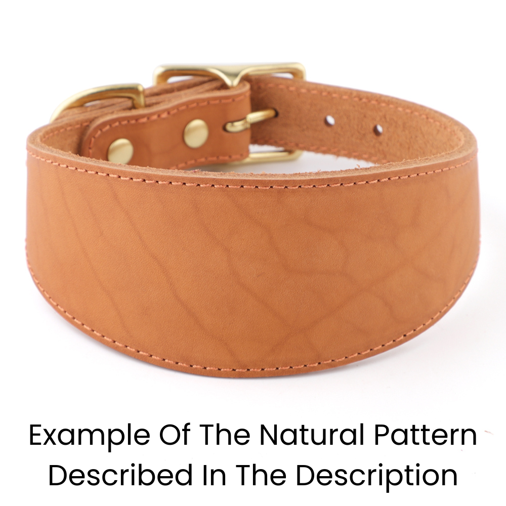 Image showing the natural pattern on light brown leather collar