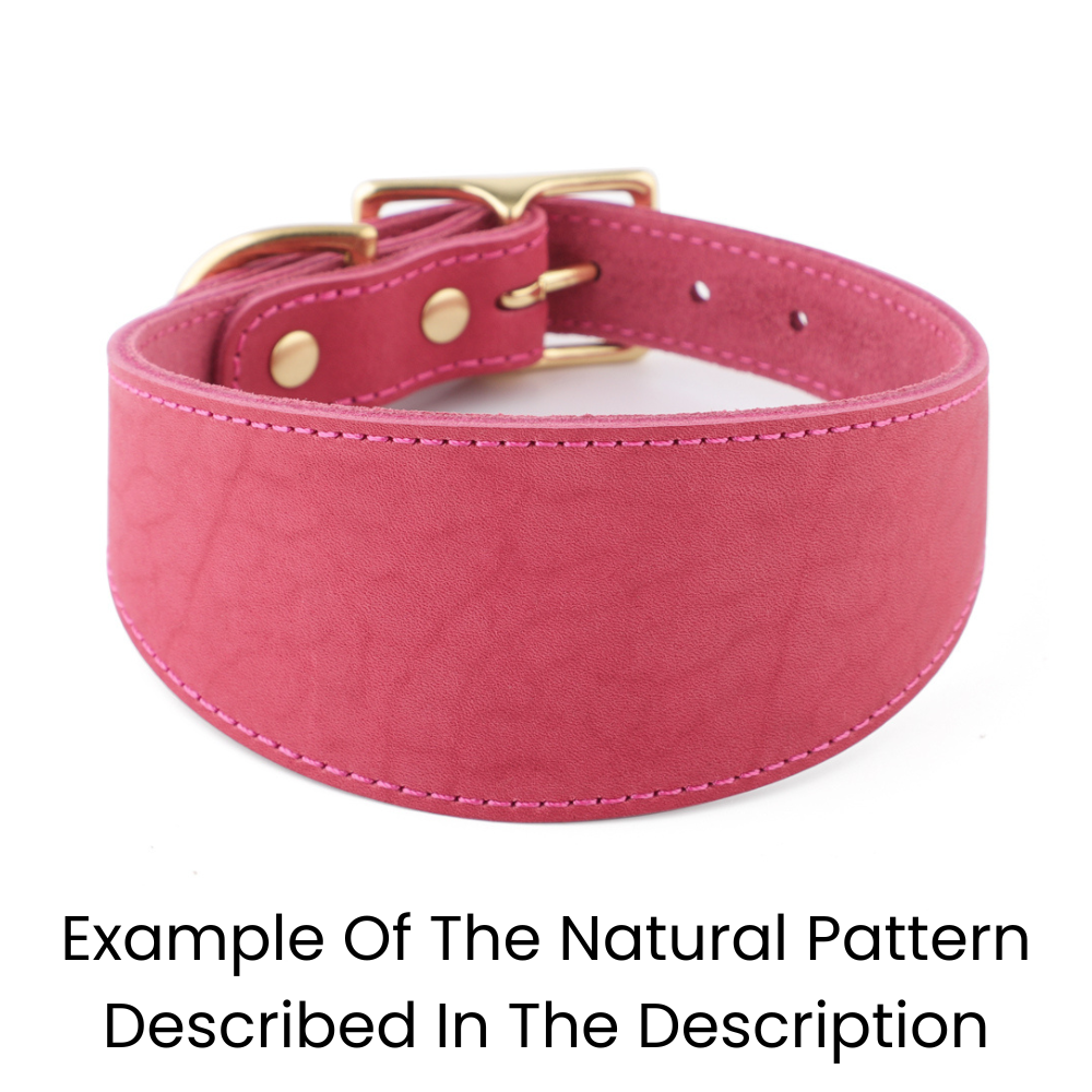 Image showing the natural pattern on pink leather collar