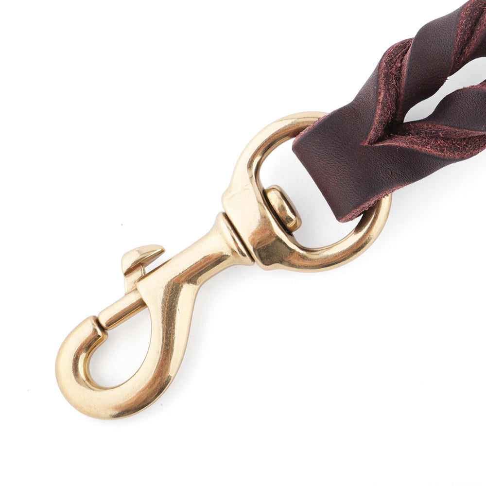 Leather Dog Lead - 150cm - Braided Finish