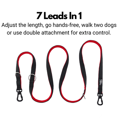 Secure Double Ended Dog Lead With Carabiner Locking Clips - Ideal for Training