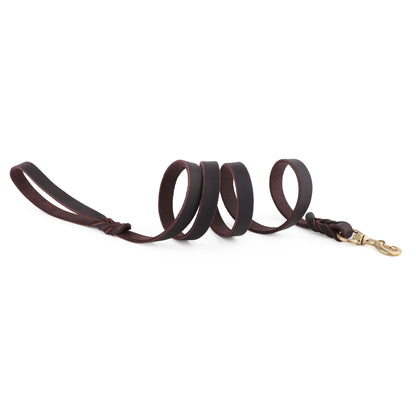 Leather Dog Lead - 150cm - Braided Finish