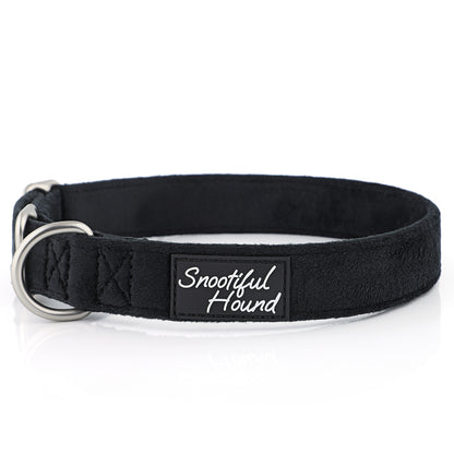 Velvet House Collar For Greyhounds & Whippets - Buckleless & Comfortable