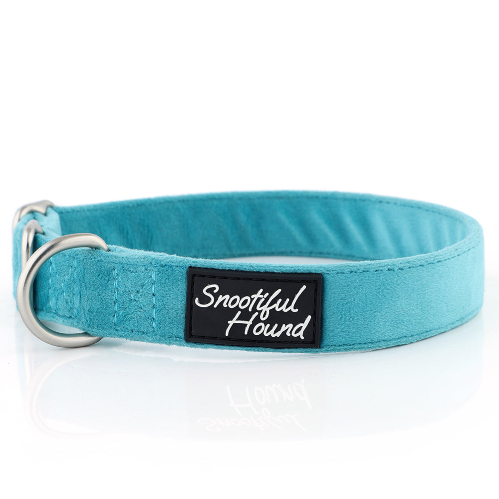 Velvet House Collar For Greyhounds & Whippets - Buckleless & Comfortable