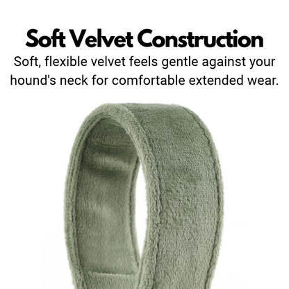 Velvet House Collar For Greyhounds & Whippets - Buckleless & Comfortable