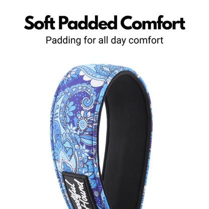 Blue Paisley Padded Martingale Collar for Sighthounds