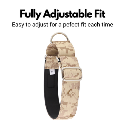 Beige Camo Padded Martingale Collar for Sighthounds