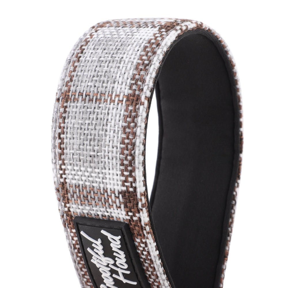 Grey Plaid Check Martingale Collar for Sighthounds - Padded