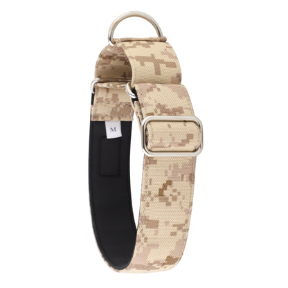Beige Camo Padded Martingale Collar for Sighthounds