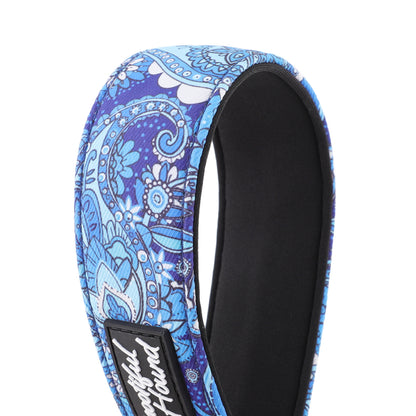Blue Paisley Padded Martingale Collar for Sighthounds