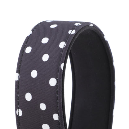 Black & White Polka Dot Martingale Collar for Sighthounds - Padded
