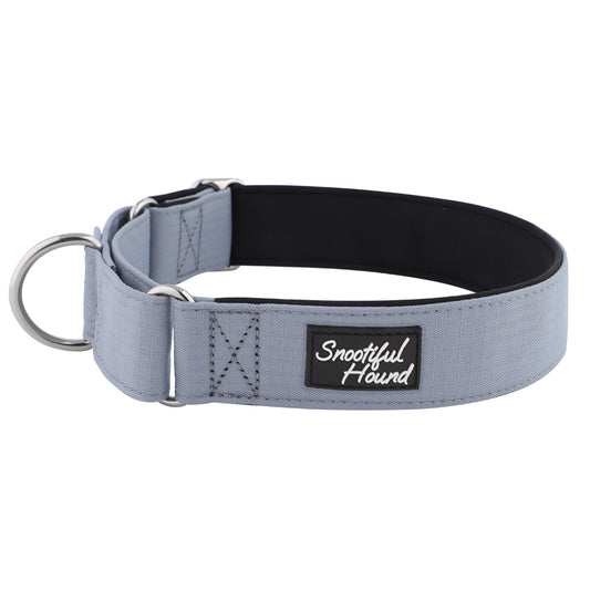 Grey Padded Martingale Collar for Sighthounds