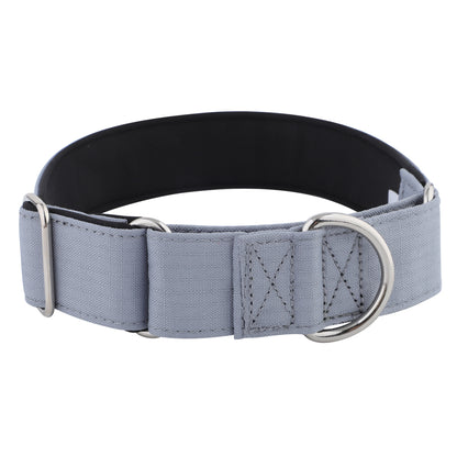Grey Padded Martingale Collar for Sighthounds
