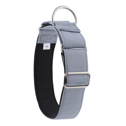 Grey Padded Martingale Collar for Sighthounds
