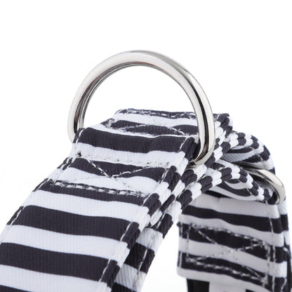 White & Black Striped Martingale Collar for Sighthounds - Padded