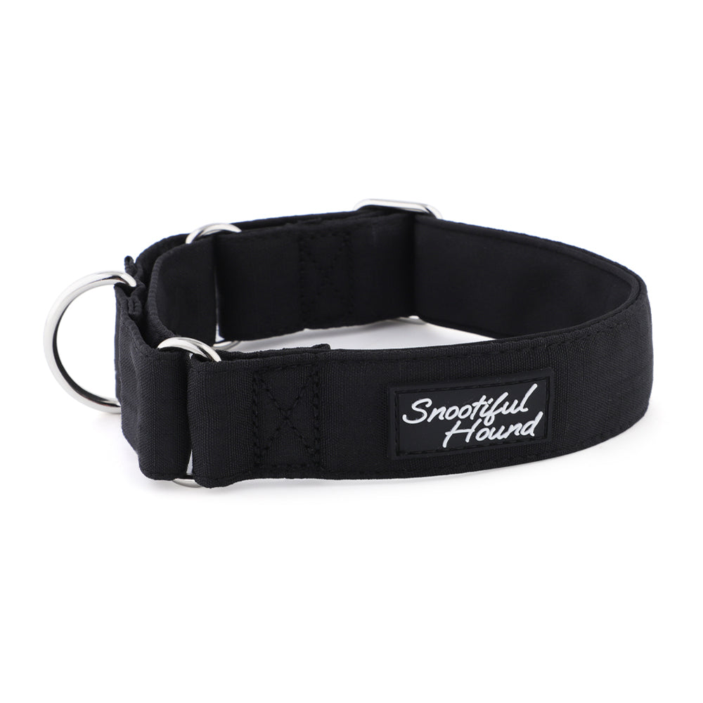 Martingale Collar - Black | Whippets & Greyhounds | Padded