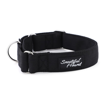 Martingale Collar - Black | Whippets & Greyhounds | Padded