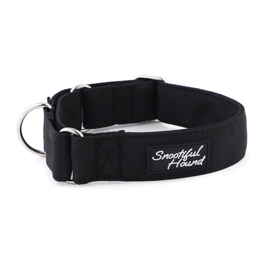 Martingale Collar - Black | Whippets & Greyhounds | Padded