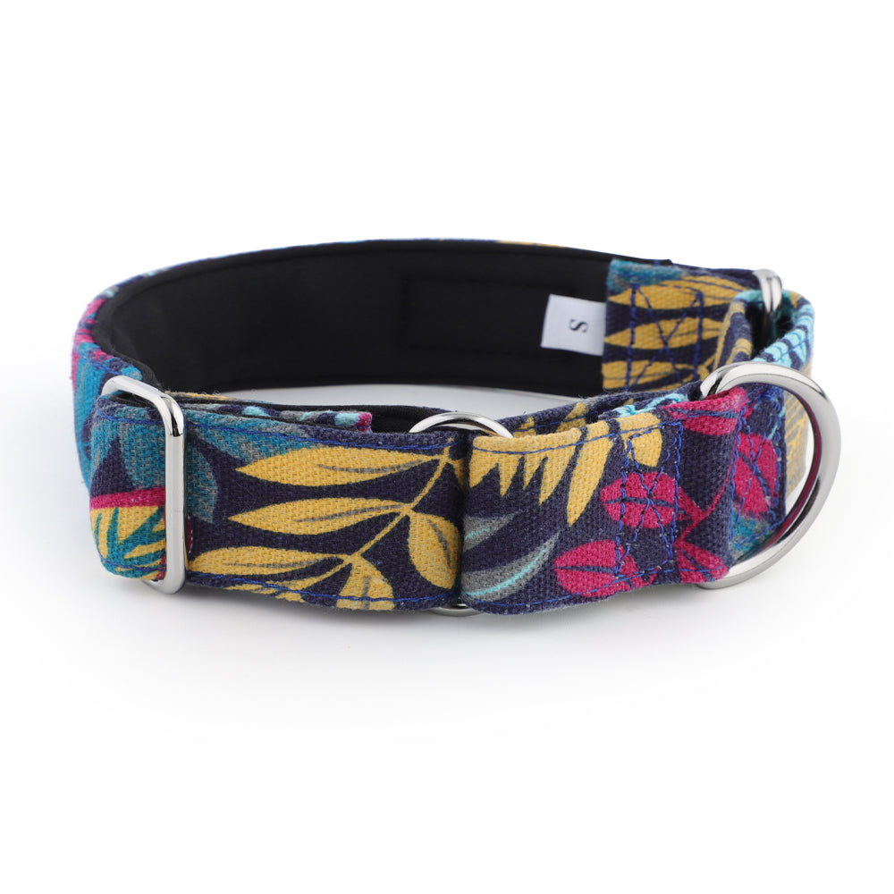 Floral Martingale Collar for Sighthounds - Padded