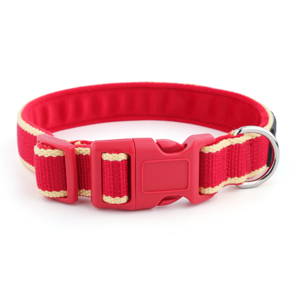 House Collar - Organic Bamboo & Soft Velvet Lining - Quick Release Buckle