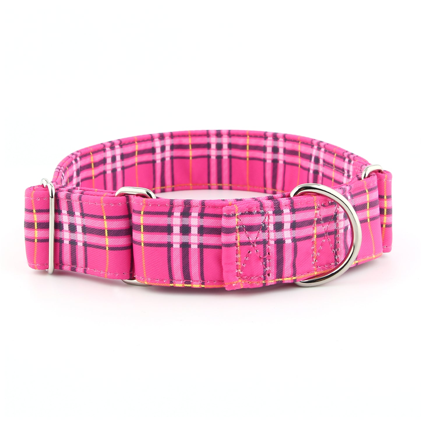 pink check collar