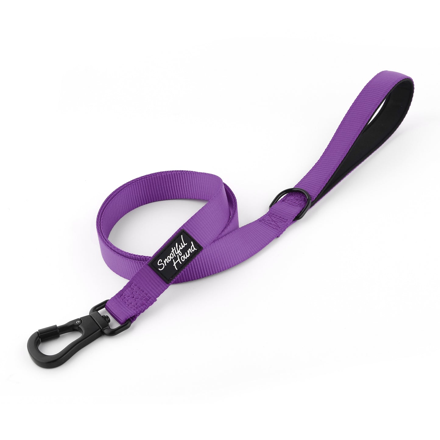Secure Locking Dog Lead With Carabiner Clip - Padded Handle