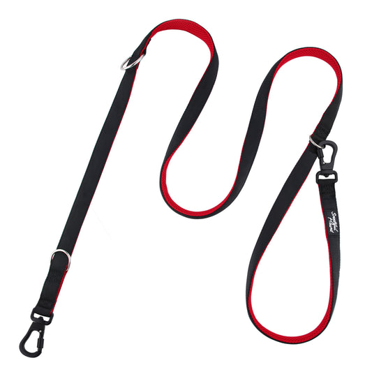 Secure Double Ended Dog Lead With Carabiner Locking Clips - Ideal for Training
