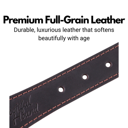 Leather Fishtail Collar For Whippets, Greyhounds and Lurchers