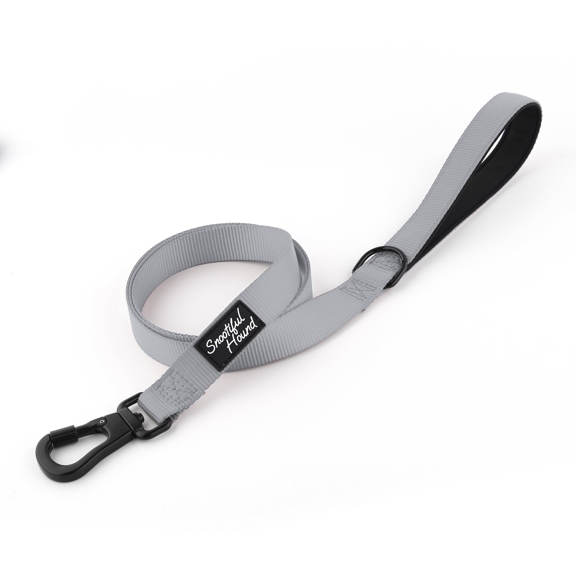 grey dog lead with locking clip