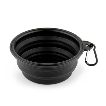 black collapsible dog bowl