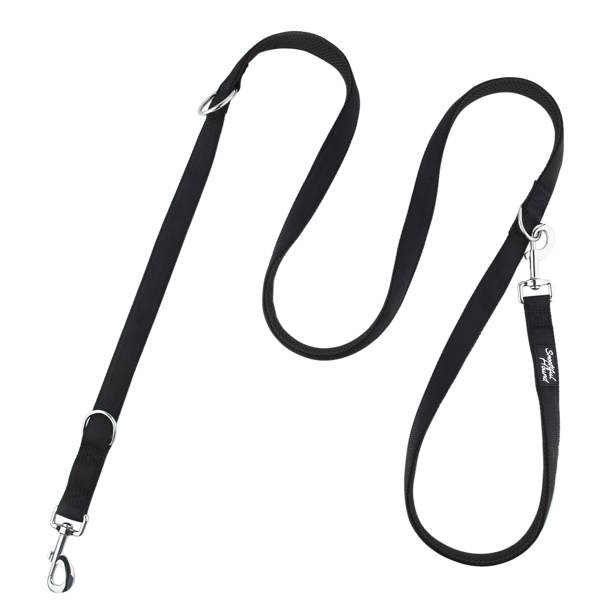 Double Ended Dog Lead Ideal for Training Comfort Mesh Padding Snootiful Hound