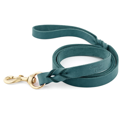 Leather Dog Lead - 150cm - Braided Finish