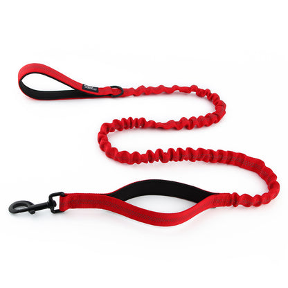 red bungee dog lead