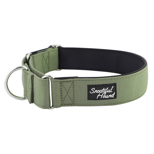 Martingale Collar - Olive Green | Whippets & Greyhounds | Padded