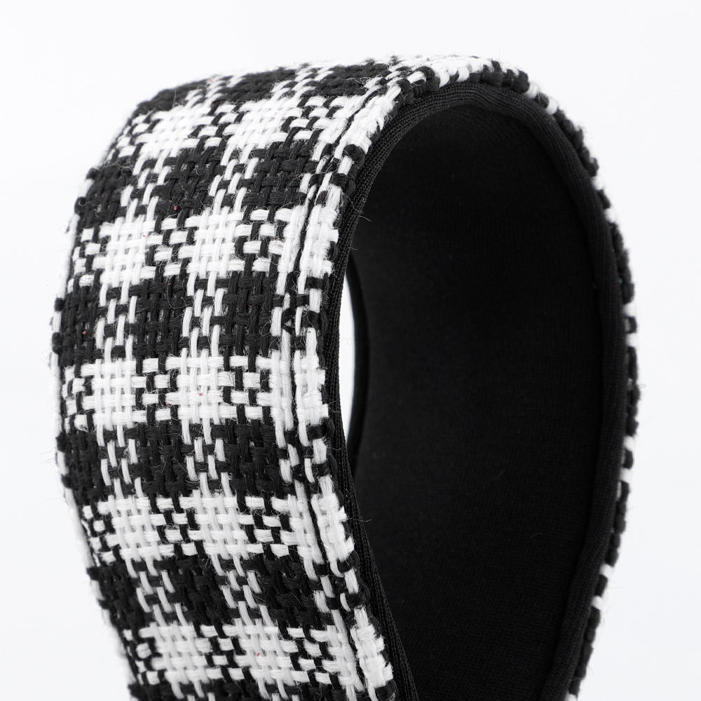 White & Black Houndstooth Martingale Collar for Sighthounds - Padded