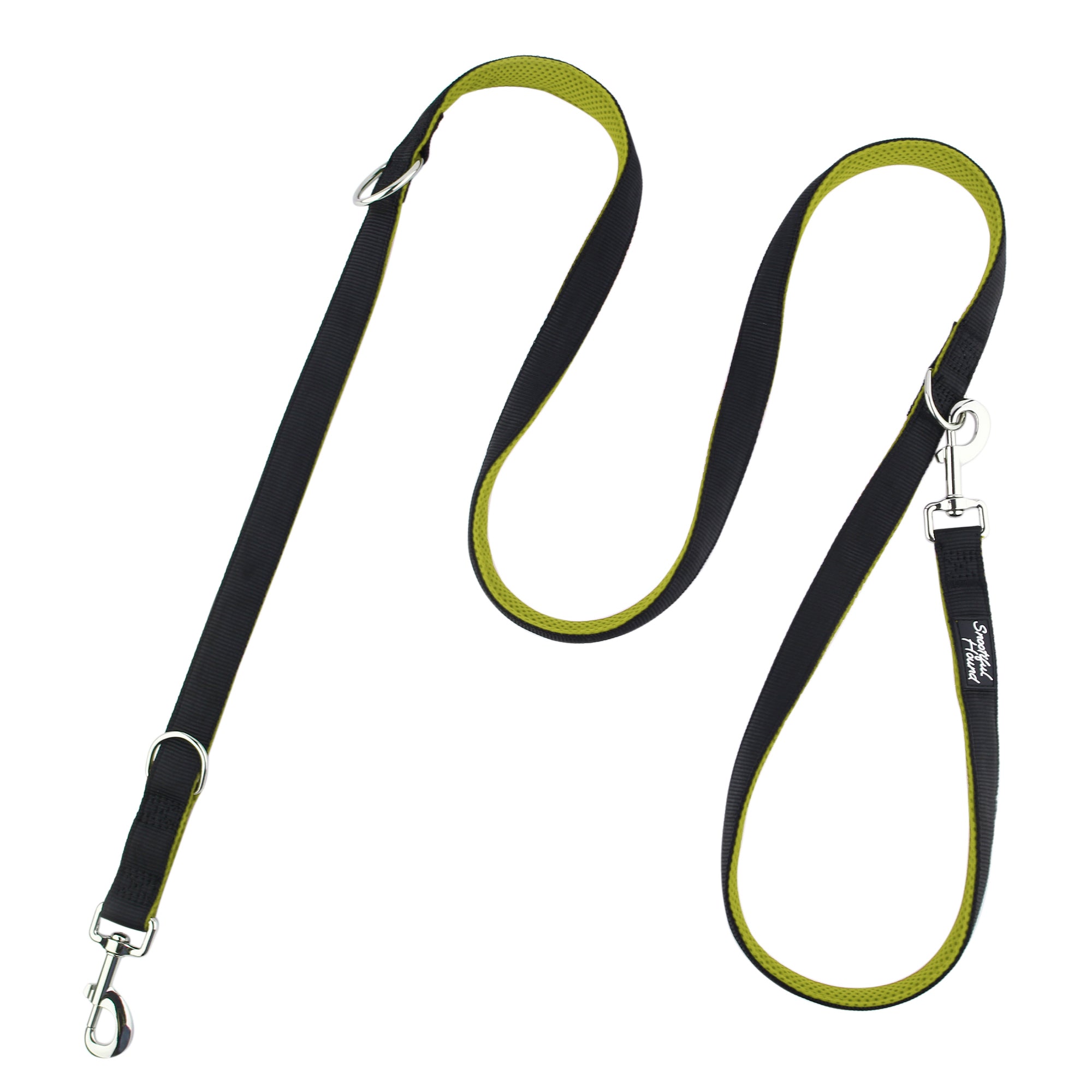 Double Ended Dog Lead Ideal for Training Comfort Mesh Padding Snootiful Hound