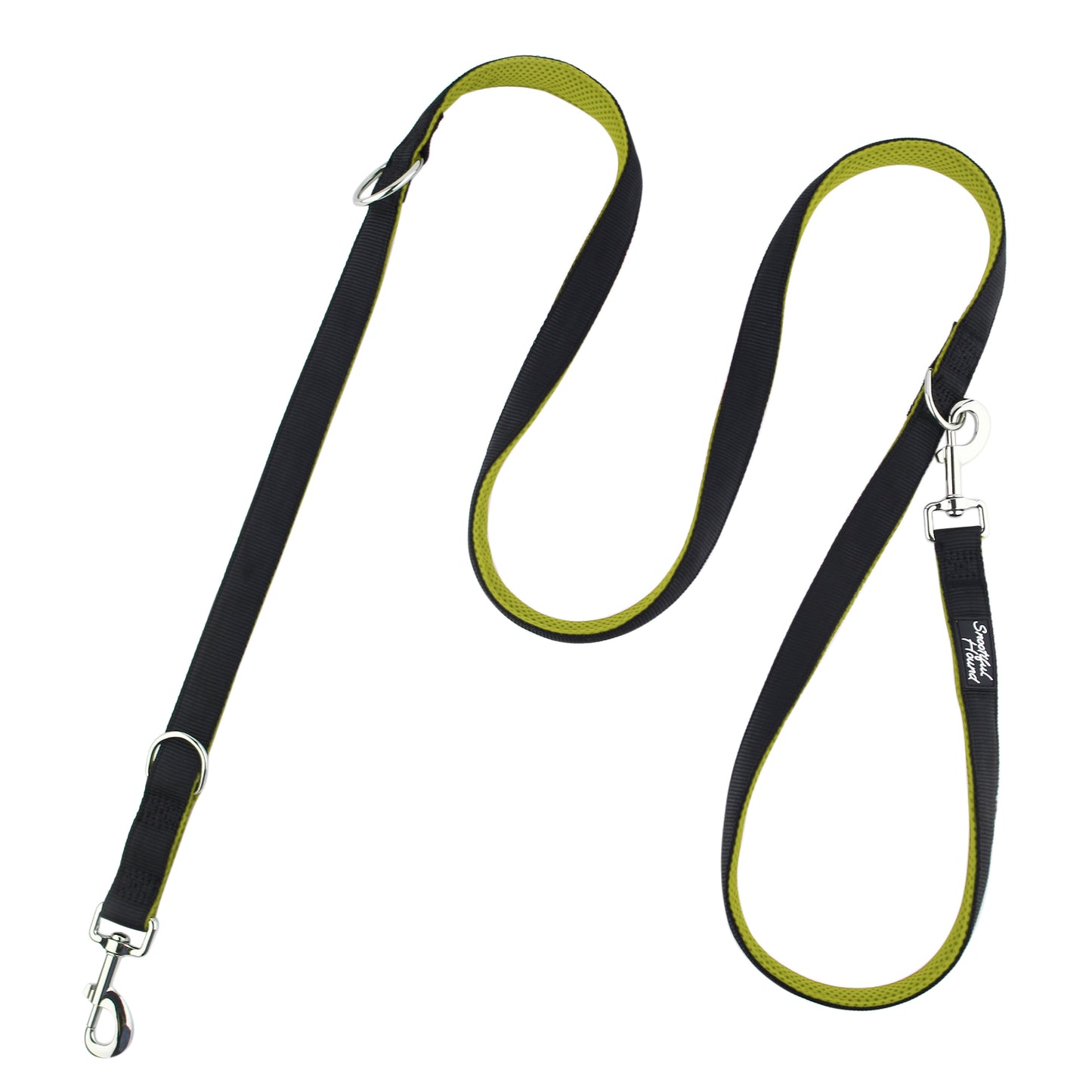 green double ended dog leash