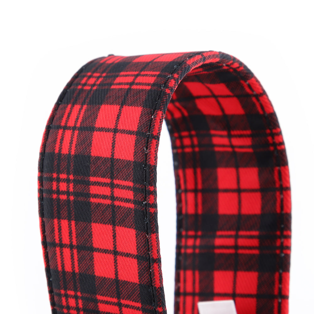 martingale red tartan loop