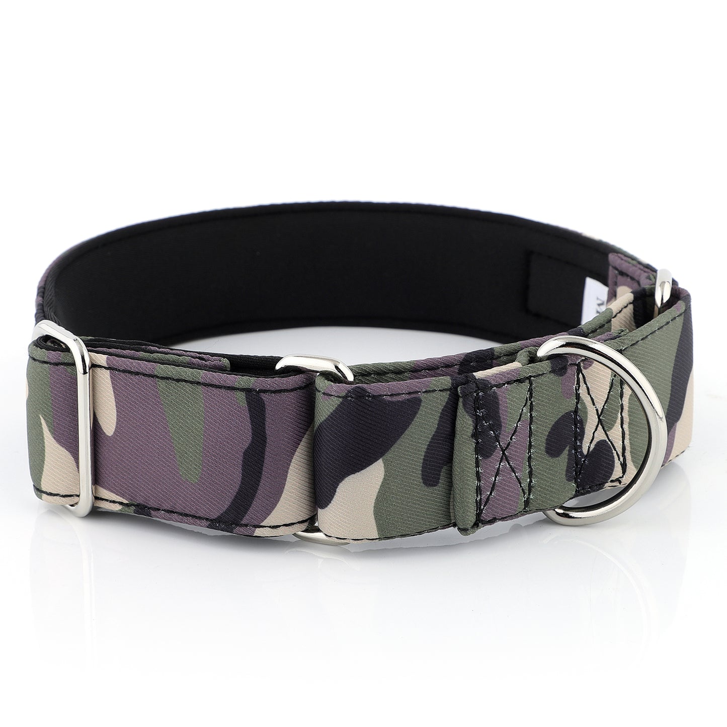 Green Camo Martingale Collar for Sighthounds - Padded
