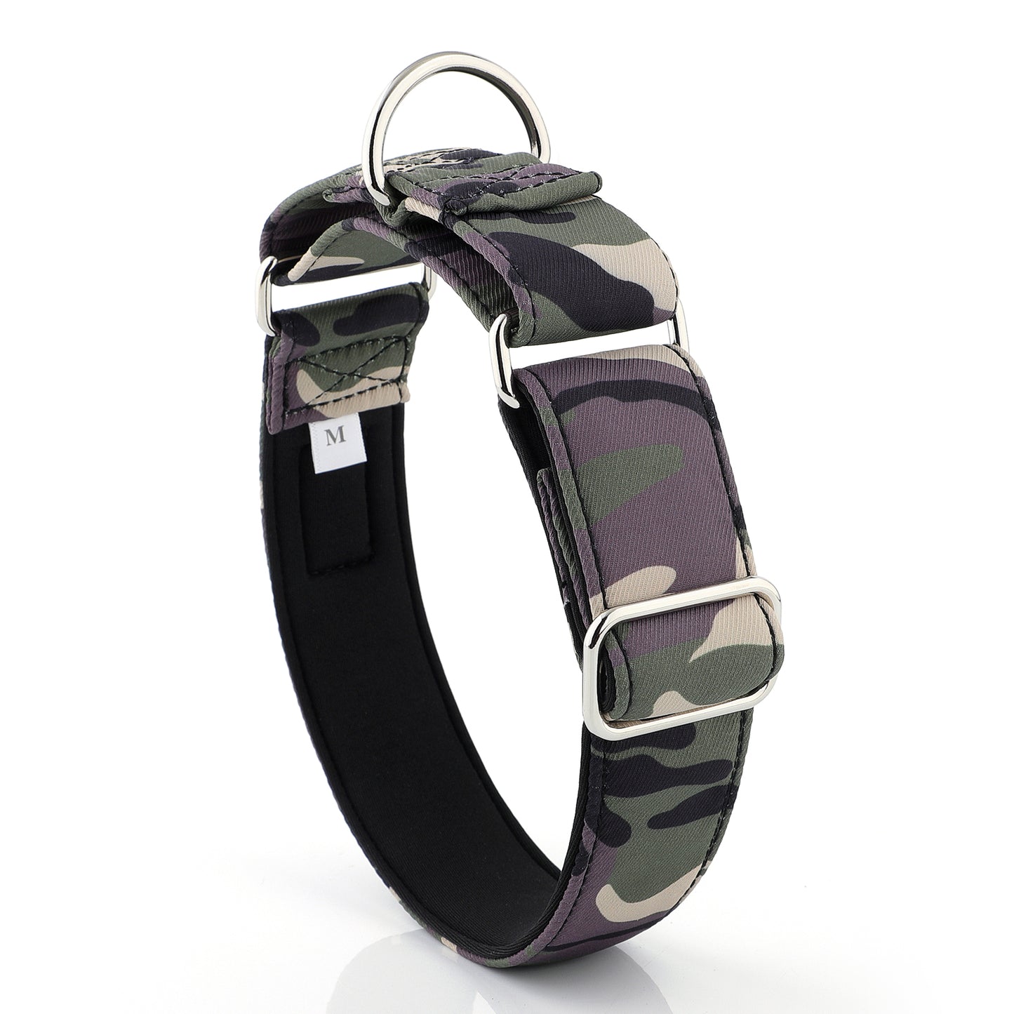 Green Camo Martingale Collar for Sighthounds - Padded