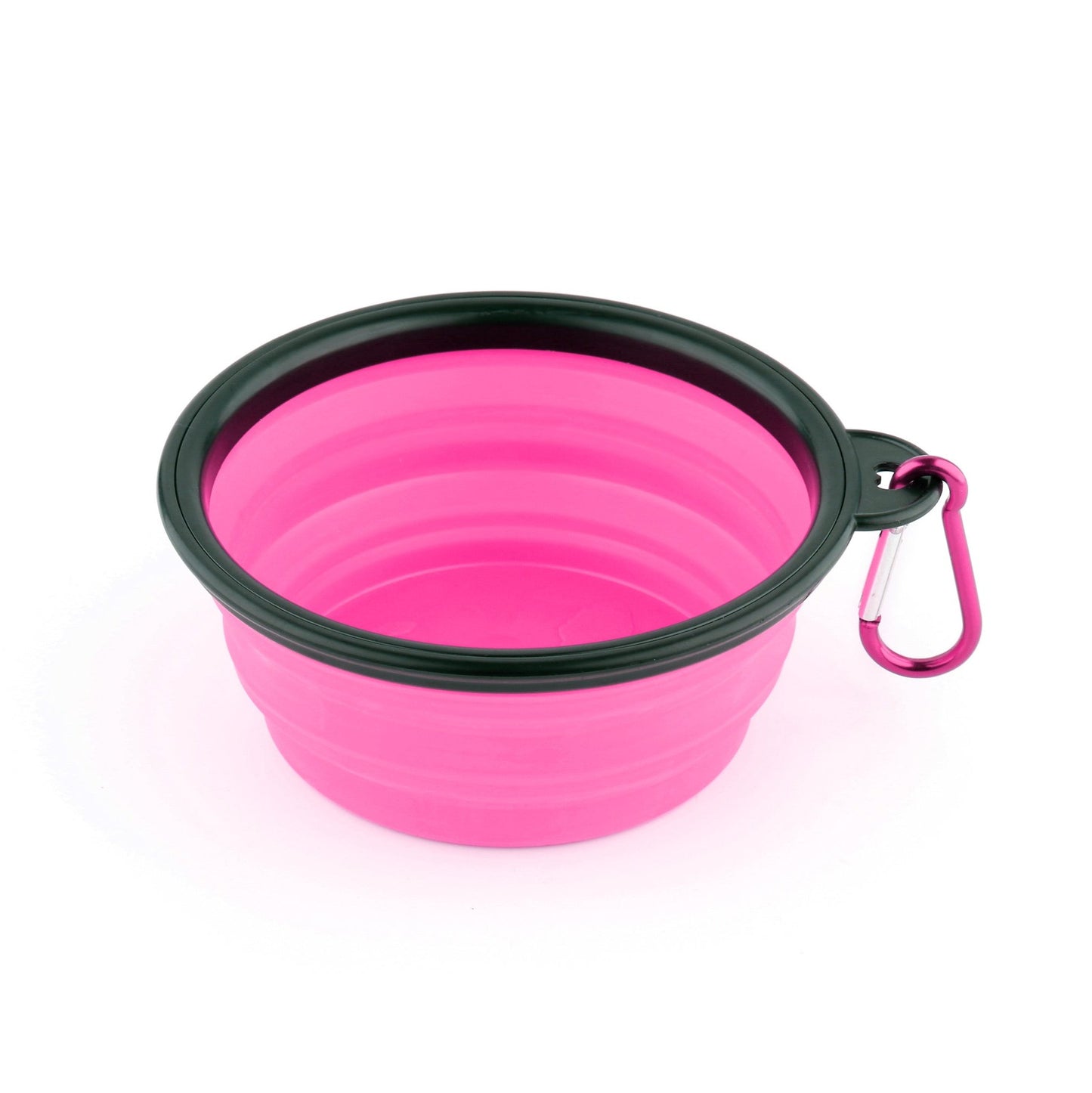 pink collapsible dog bowl