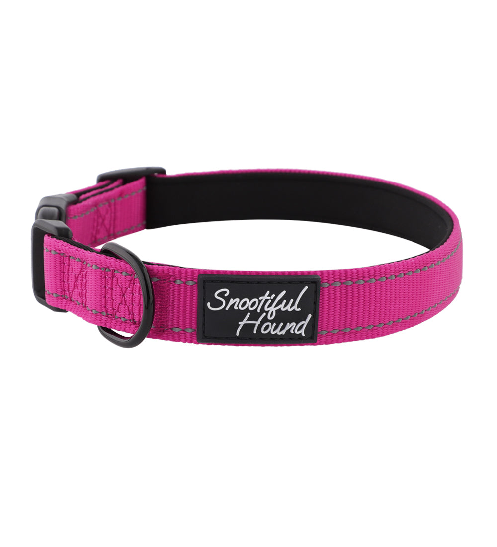 pink id dog collar