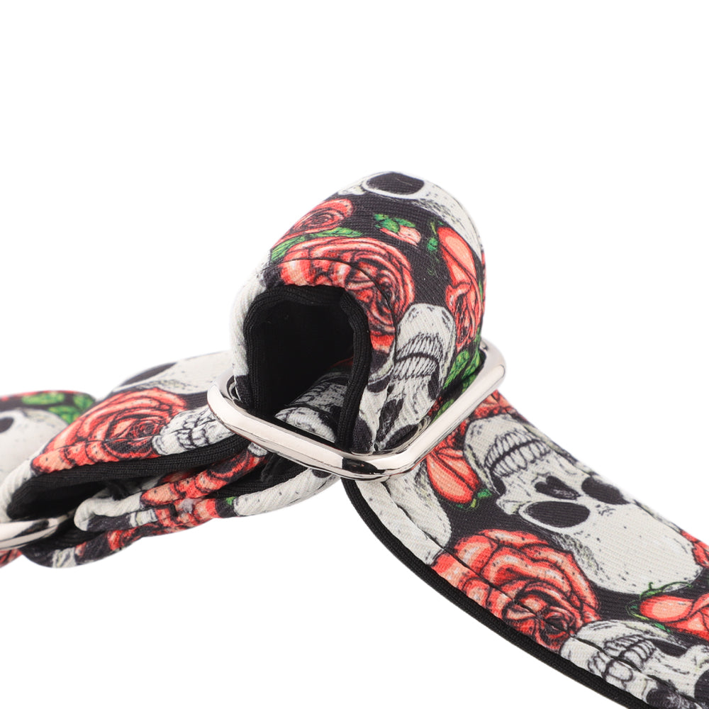 Skulls & Roses Martingale Collar for Sighthounds - Padded