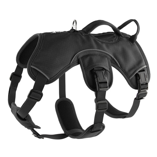 black sighthound escape proof harness - for whippets, greyhounds and lurchers